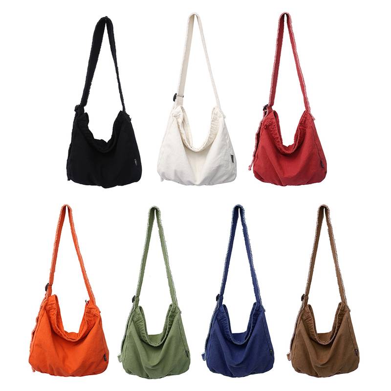 1pc Casual Womens Large Capacity Canvas Hobo Bag Retro Portable ...