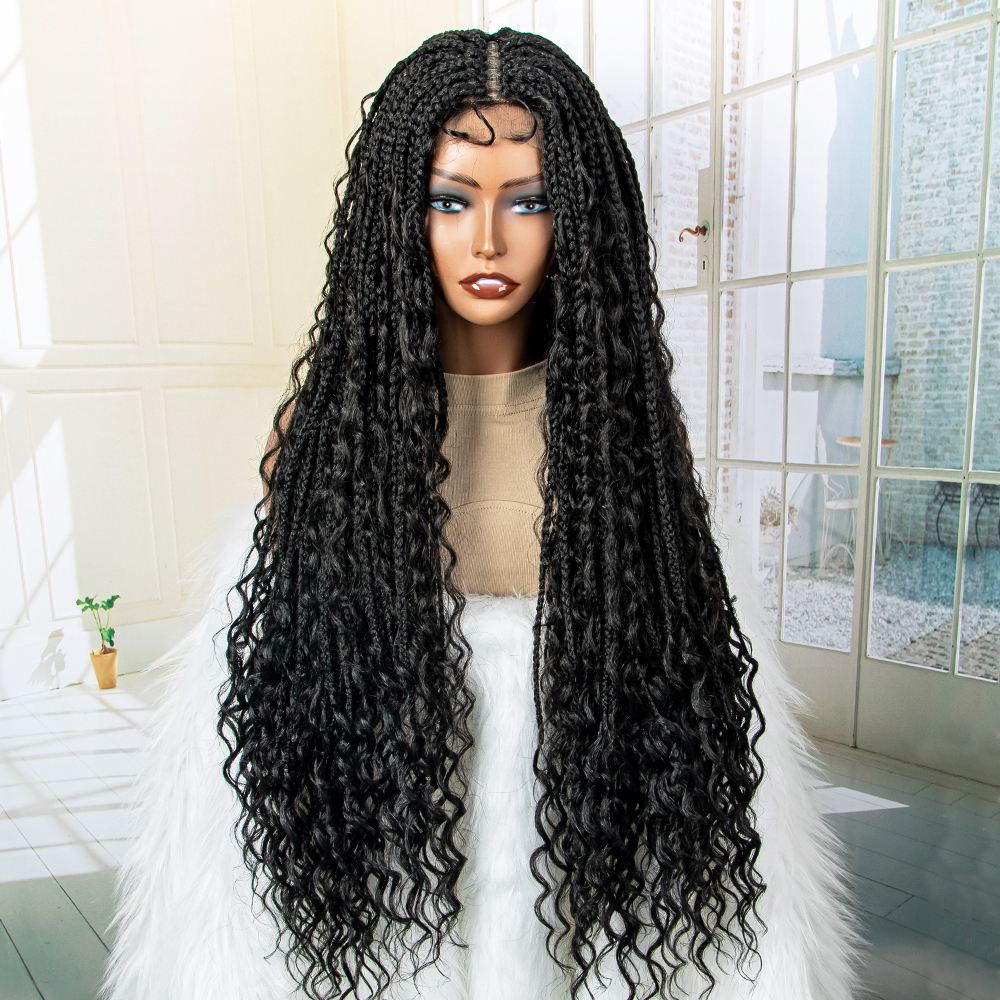 lace braided wigs women twisted synthetic wig - Temu United  display picture 2