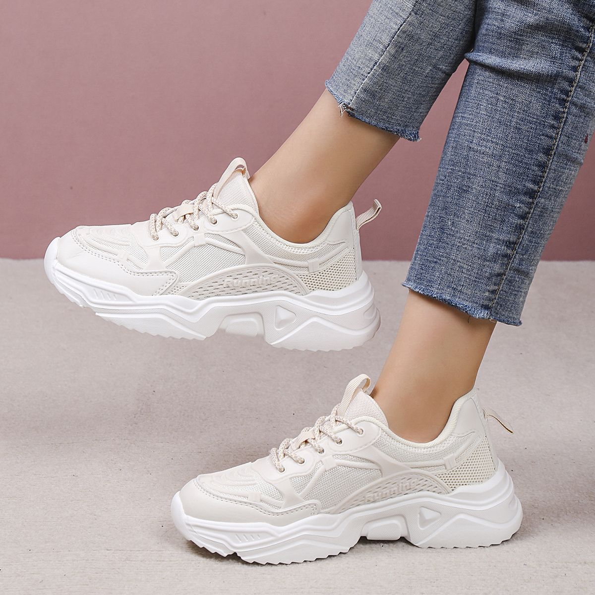 plastic Inaccessible Turning Women's Mesh Low Top Sneakers Lightweight Breathable Lace Up Casual Running  Shoes Non Slip Walking Shoes - Clothing, Shoes & Jewelry - Temu