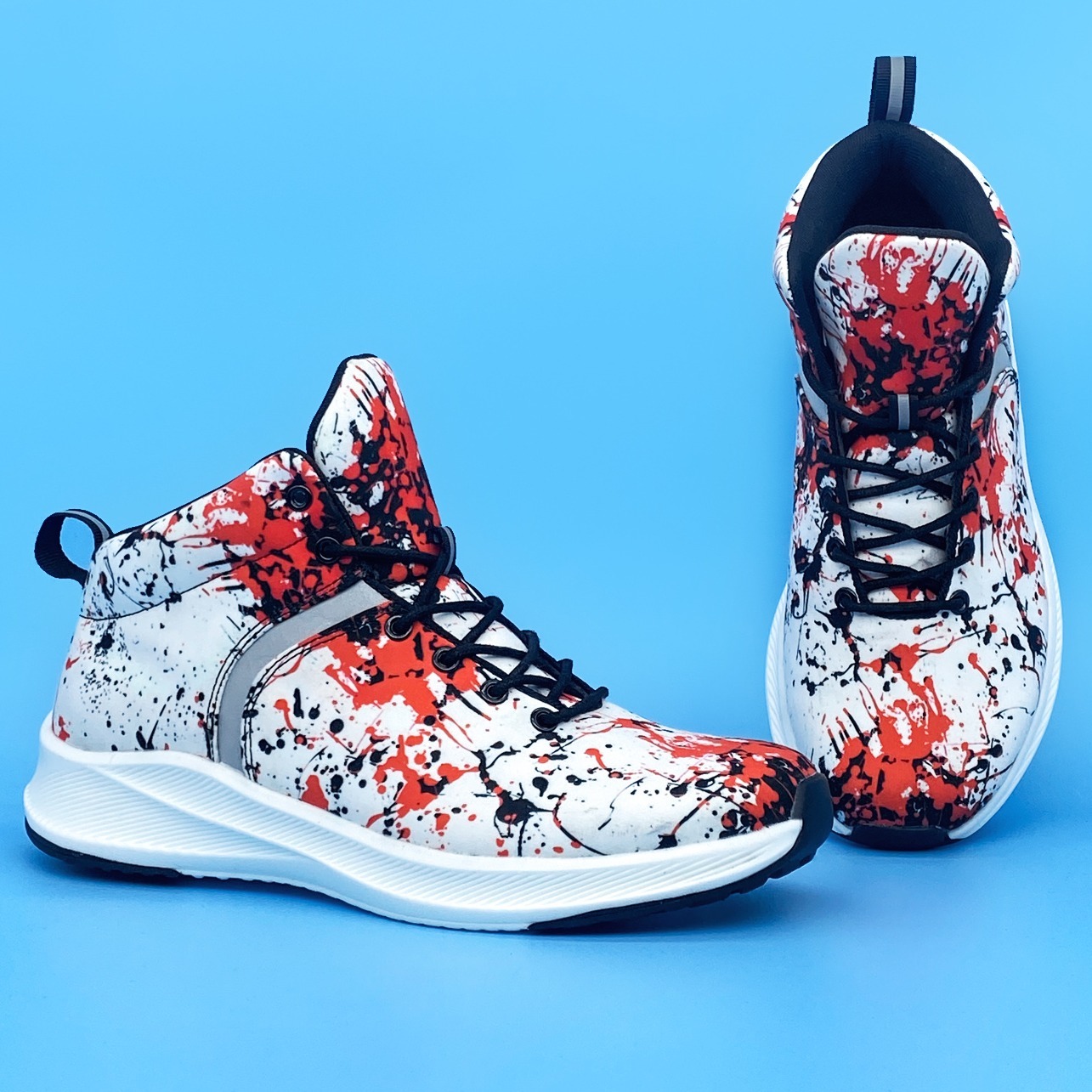 Men's Halloween Blood Print Reflective Running Shoes