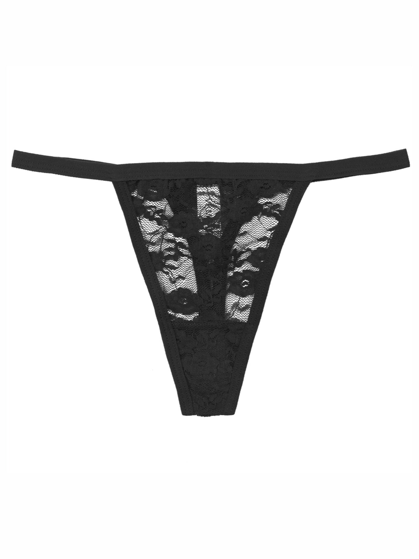 Women's Sexy Floral Lace Low Thong Panty - Temu