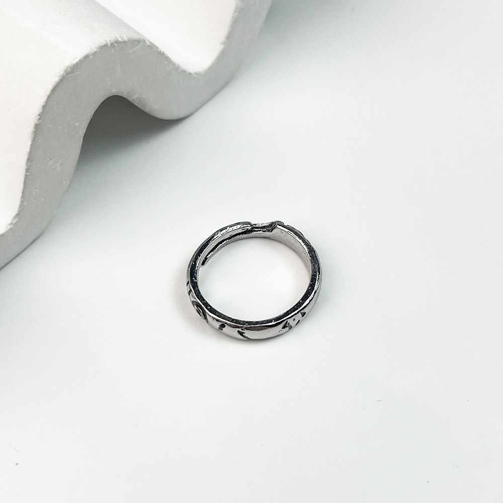 Silver Polygonum Cuspidatum Nuo Ring