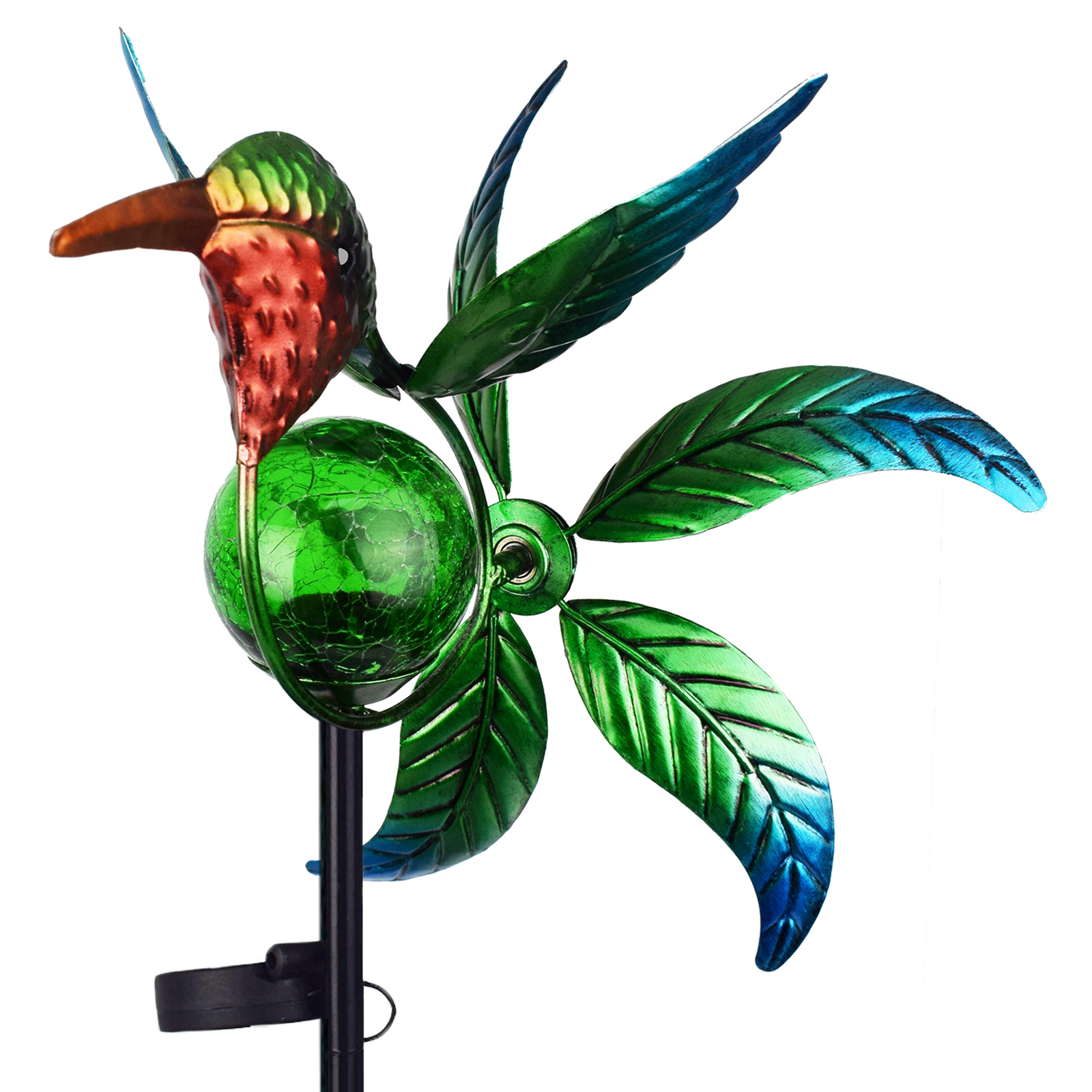 solar hummingbird wind spinner