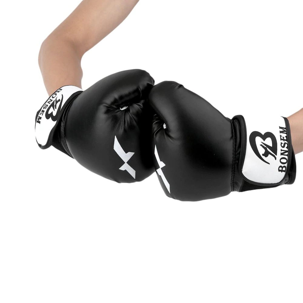 Kanku Boxing Gloves Black 14 oz, 16 oz for Training Sparring Bag