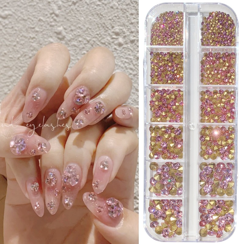 Rhinestone Nail Art Decoration Nail Rhinestones With - Temu