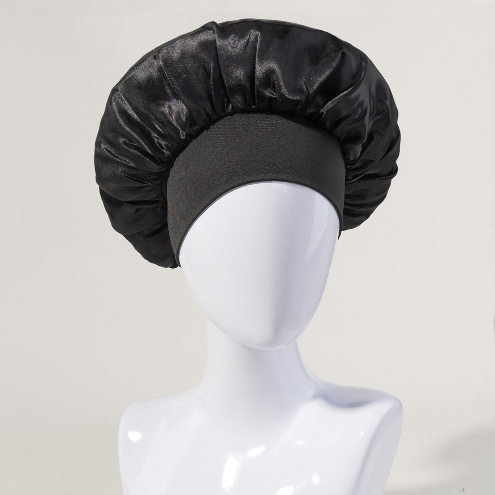 SATIN BONNET HEADWRAP Lightweight Silk Sleep Cap Afro Curly 