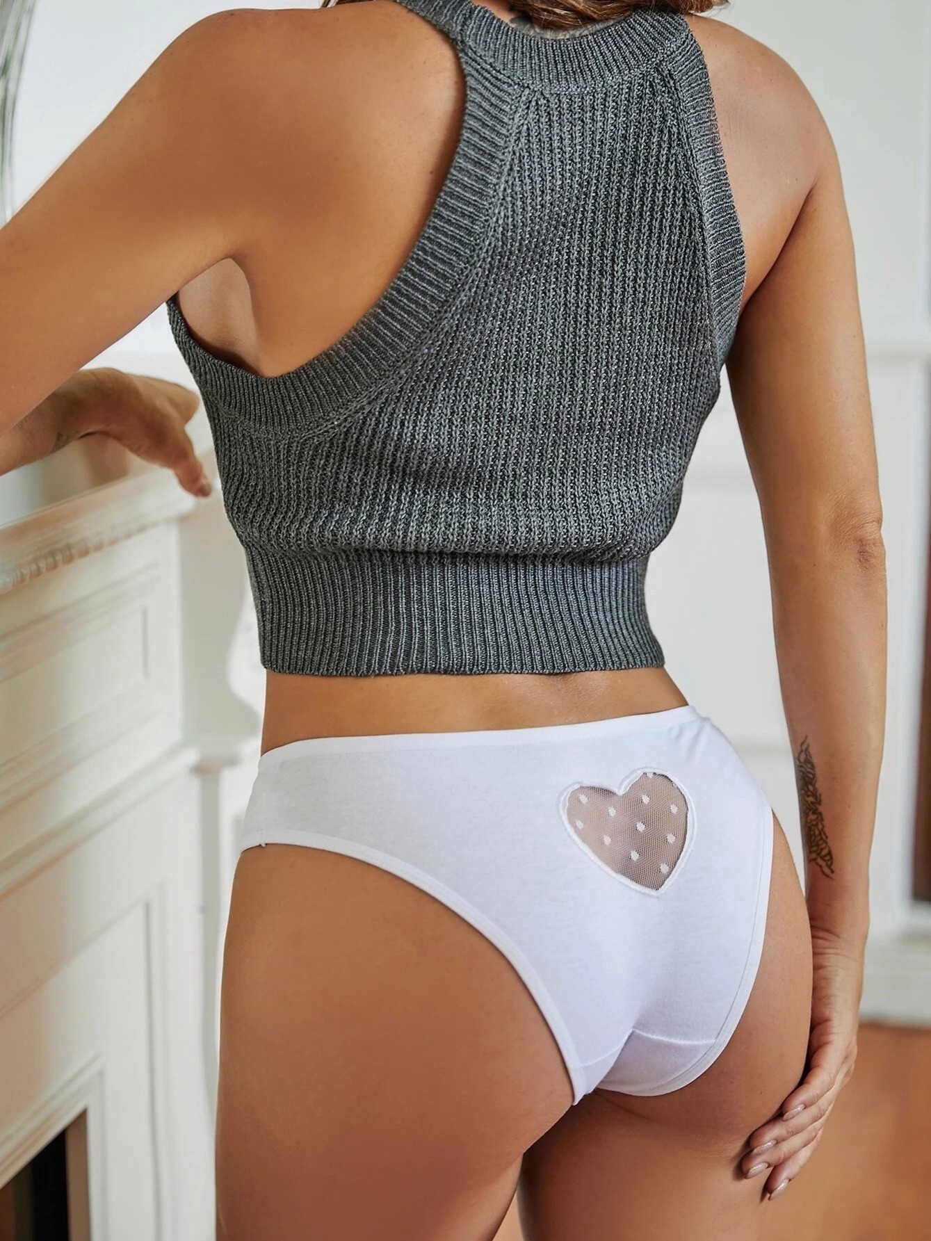 Womens Underwear Cheeky Mesh See Through Seamless Sheer Lingerie