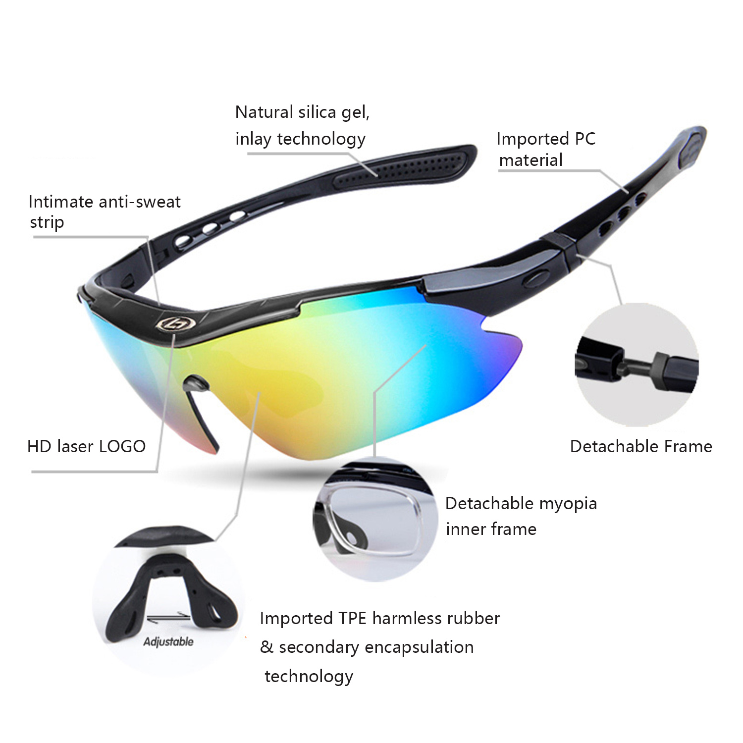 Luxury Brand Day Night Cycling Sunglasses Photochromic Men Women