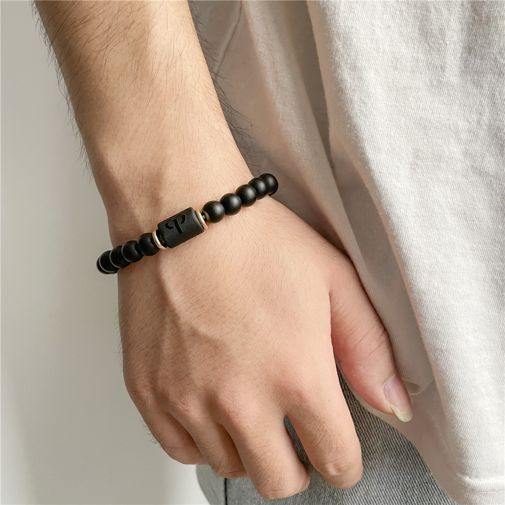 Zodiac Sign Matte Gemstone Bracelet