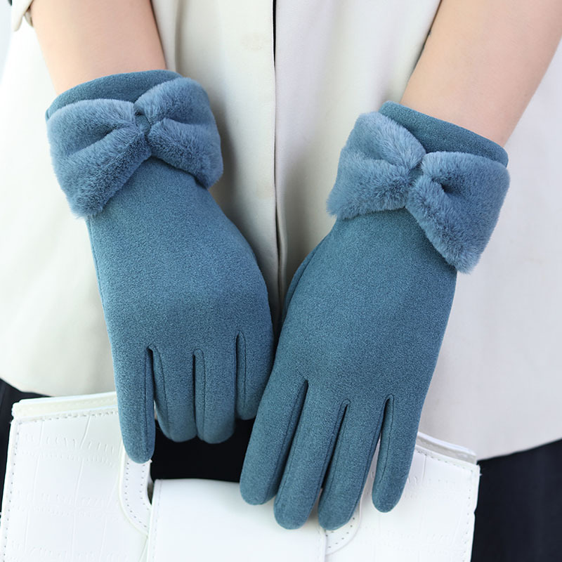 Gants dhiver pour femme avec doublure en polaire chaude, poignets  élastiques, gants dhiver et de snowboard bleu marine, ta