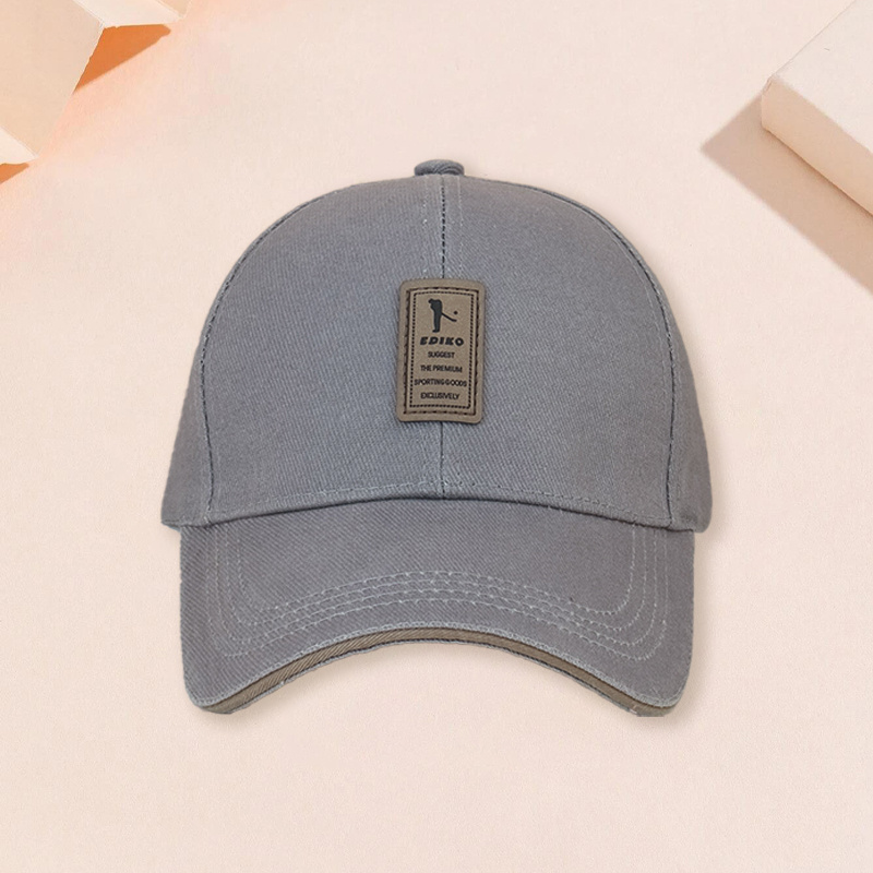 Men's Leather Label Baseball Cap