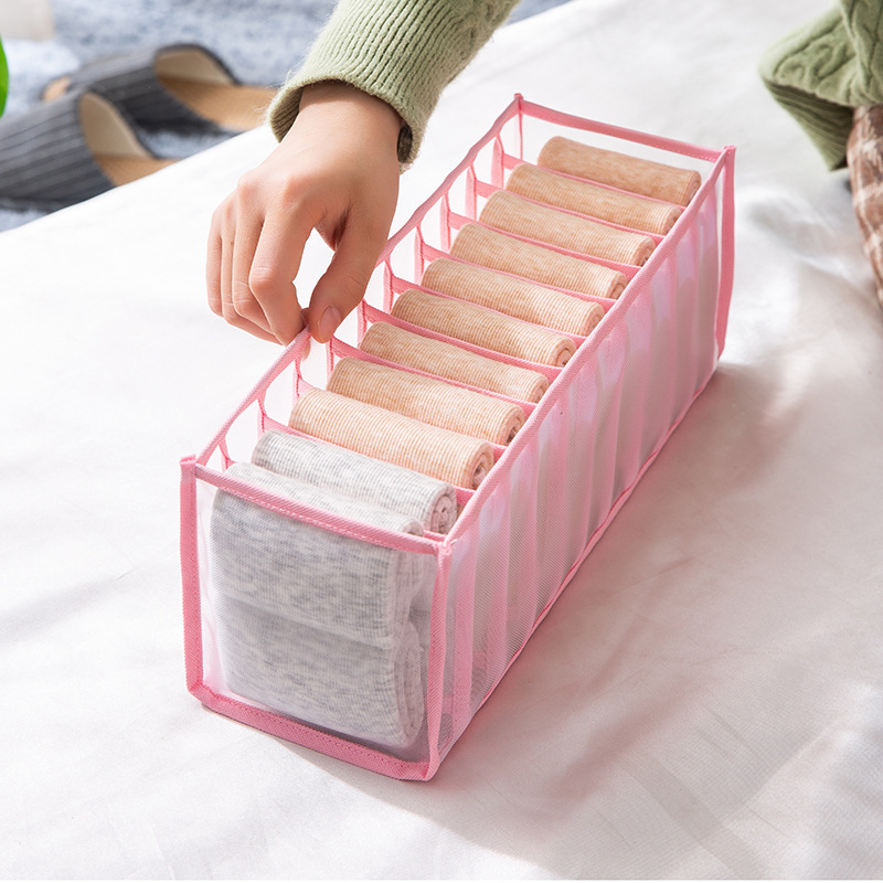 Mveomtd Compartment Compartment Storage Storage Clothes Bag Box Trouser Mesh Drawer Box Home Textile Storage Storage Containers for Closet Sheet Organizer for