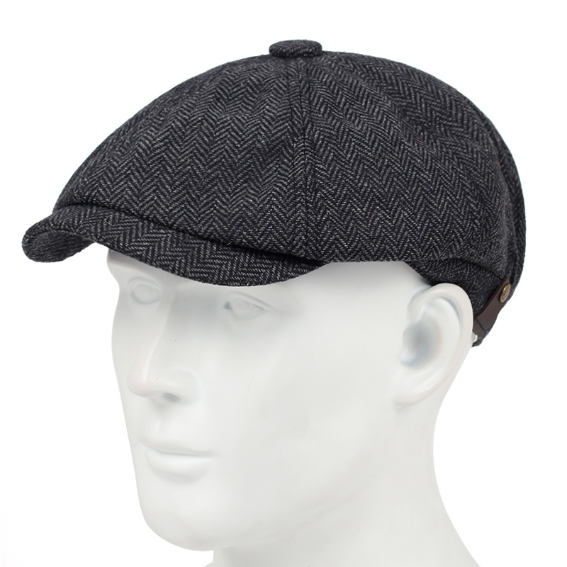 Auburn Elegant unisex Hat, Men's All Newsboy Caps and Warm Octagonal male Hats Retro Flat Hat For,Temu