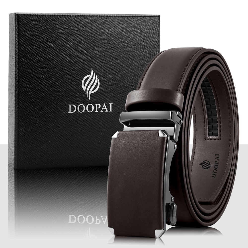 Doopai Men's Ratchet Dress Belt Adjustable 4 Leath