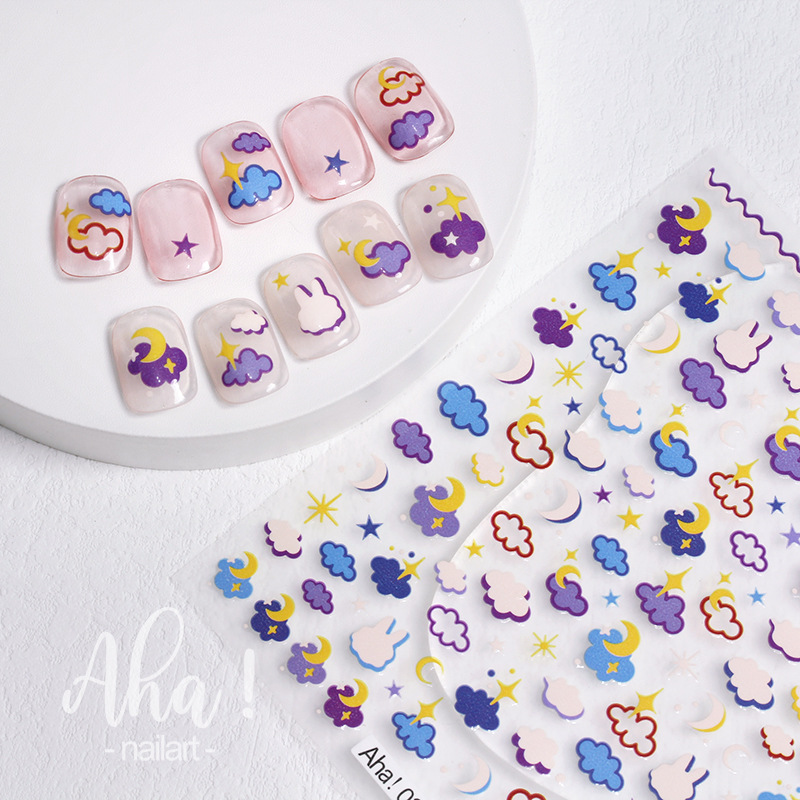 BAIXL Fashion Manicure Accessories Rabbits Stitch Bears Mickey Nail Stickers  Nail Decals Nail Art Decorations Cartoon Nail Stickers