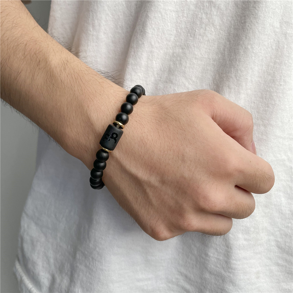 Zodiac Sign Matte Gemstone Bracelet