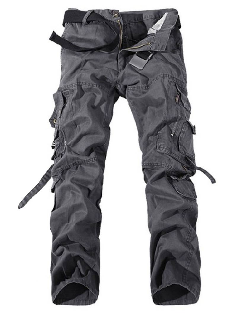 Men's Multi Pocket Washed Loose Casual Cargo Pants Trousers | Don't ...