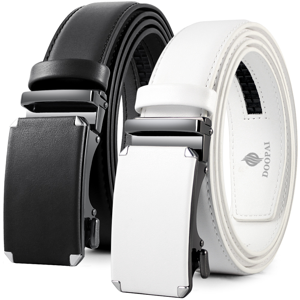 Doopai Men's Ratchet Dress Belt Adjustable 4 Leath