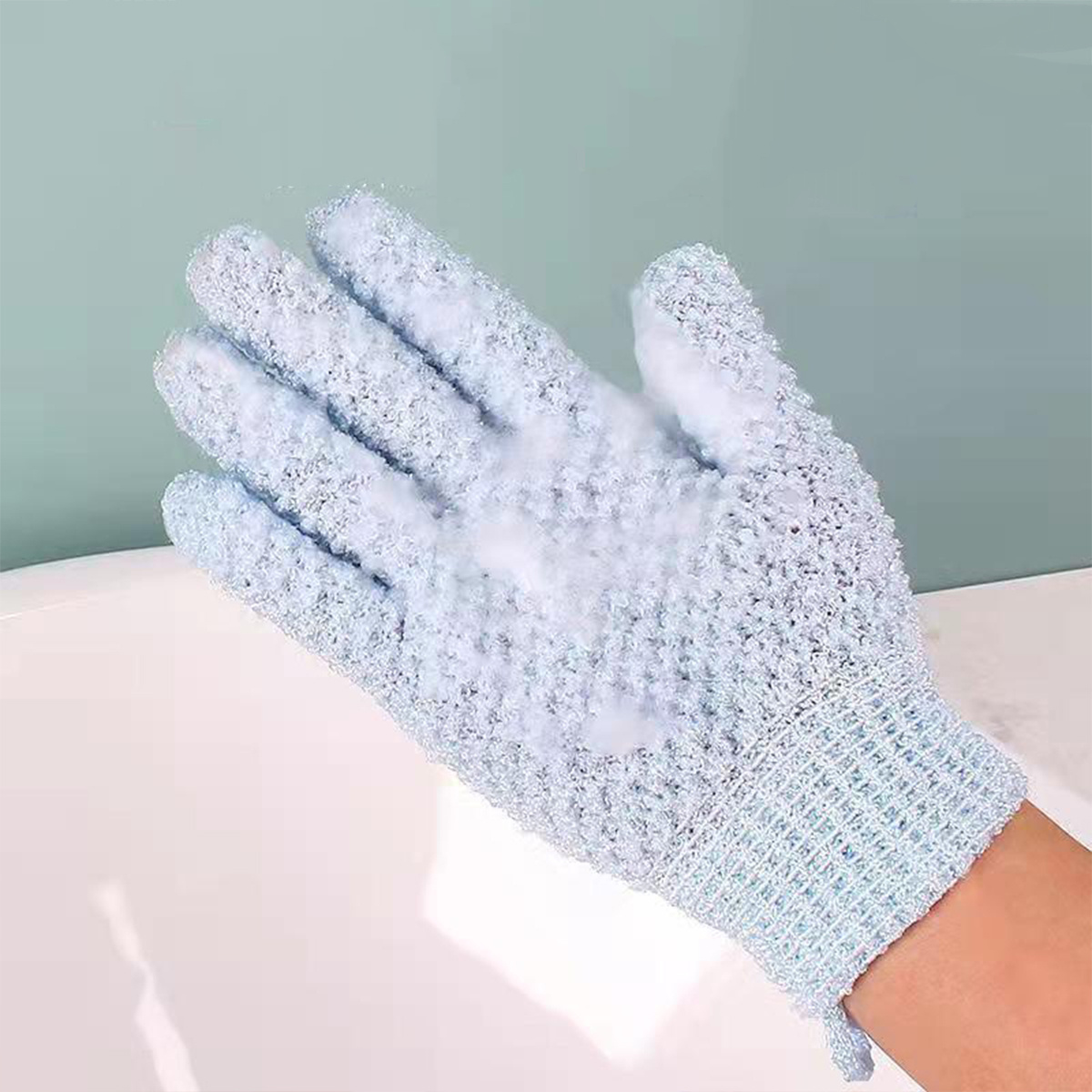 1 Pair of Random Color Bath Gloves 