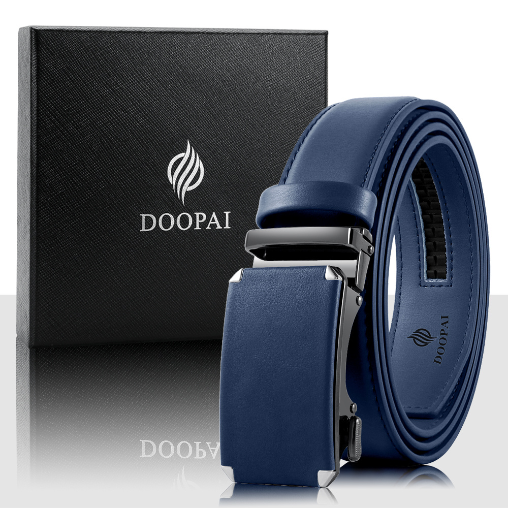 Doopai Men's Ratchet Dress Belt Adjustable 4 Leath