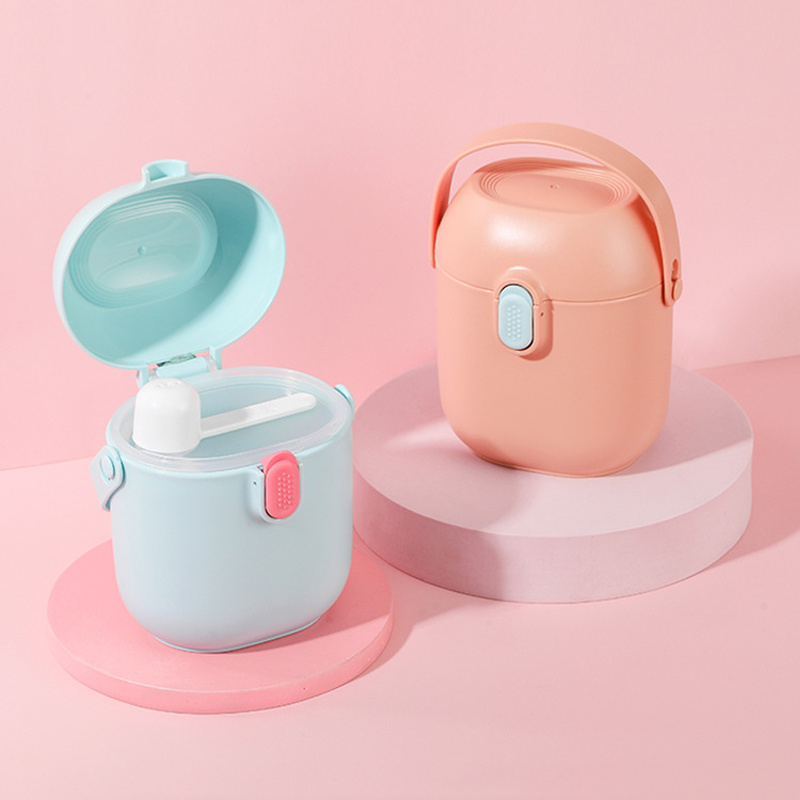  YOZUMD Recipiente de leche en polvo de fácil limpieza,  dispensador de leche en polvo para recién nacidos, color rosa : Bebés