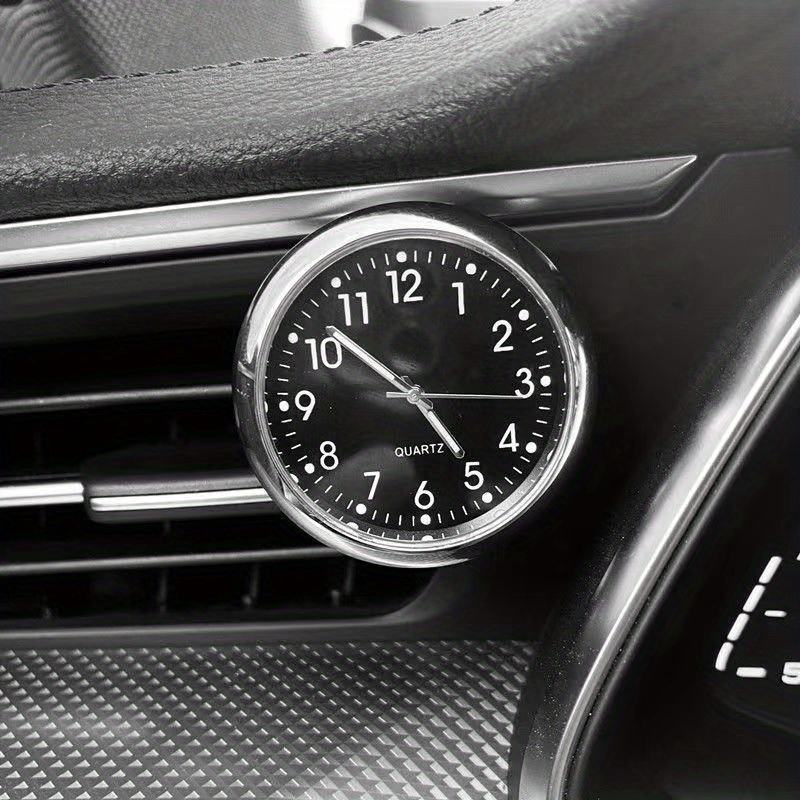 1pc New High-end Car Clock Quartz Watch Head Clock Car Decoration Creative Pointer Luminous Car Clock