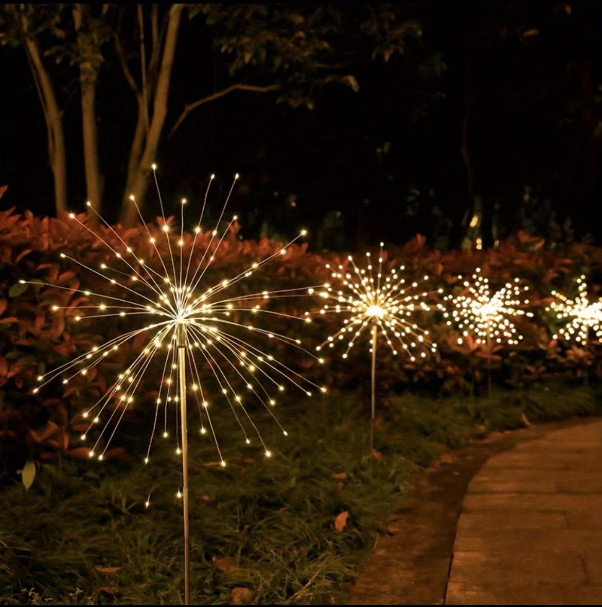 1 Paquete Luz Solar Fuegos Artificiales Exteriores Luz Solar - Temu Mexico