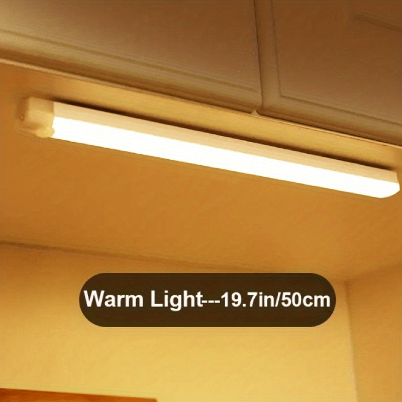 Barra LED Cocina Luz Natural Sensor de Movimiento Abajo Colgante Recargable  38CM
