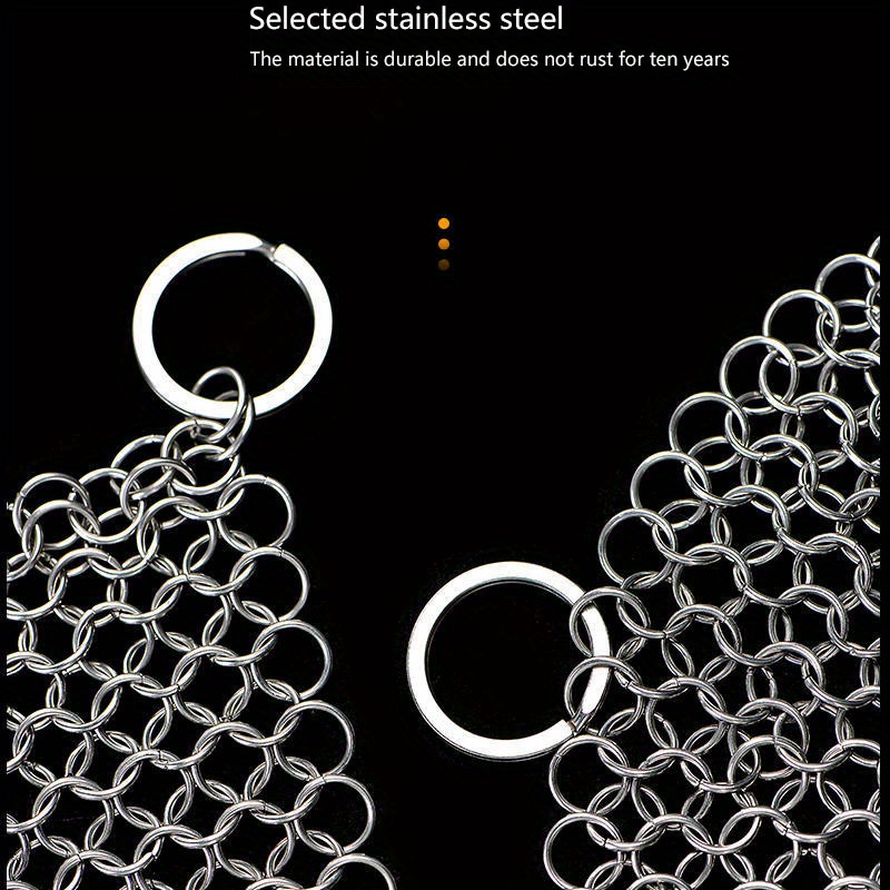 Stainless Steel Chainmail Scrubber Stainless Steel Cleaning - Temu