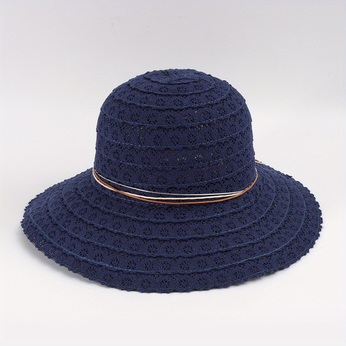 Solid Color Lace Sun Hat Elegant Hollow Breathable Bucket - Temu United ...