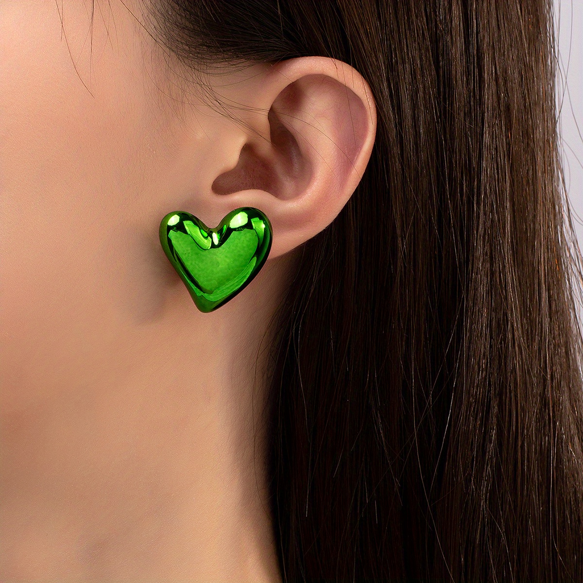 Green on sale plastic earrings