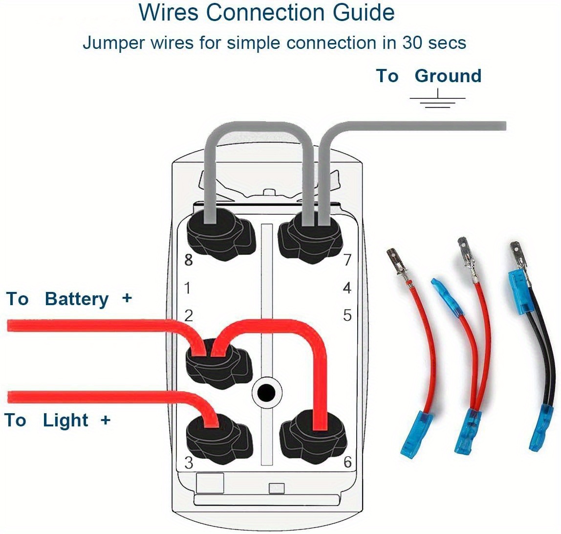 Waterproof 20a 12vdc 5pin Spst Horn Marine Switch Blue Dual - Temu