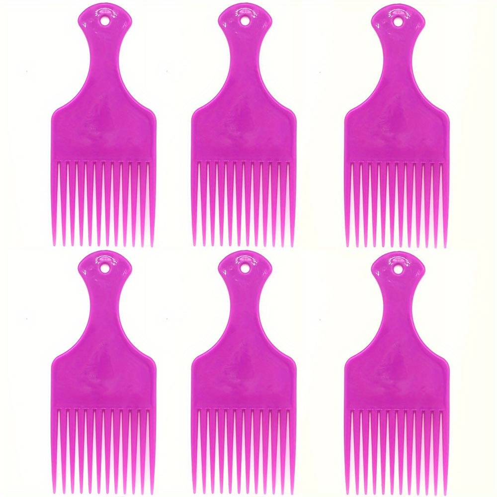 Double Fist Hair Pick Large And Small Plastic Afro Comb For - Temu