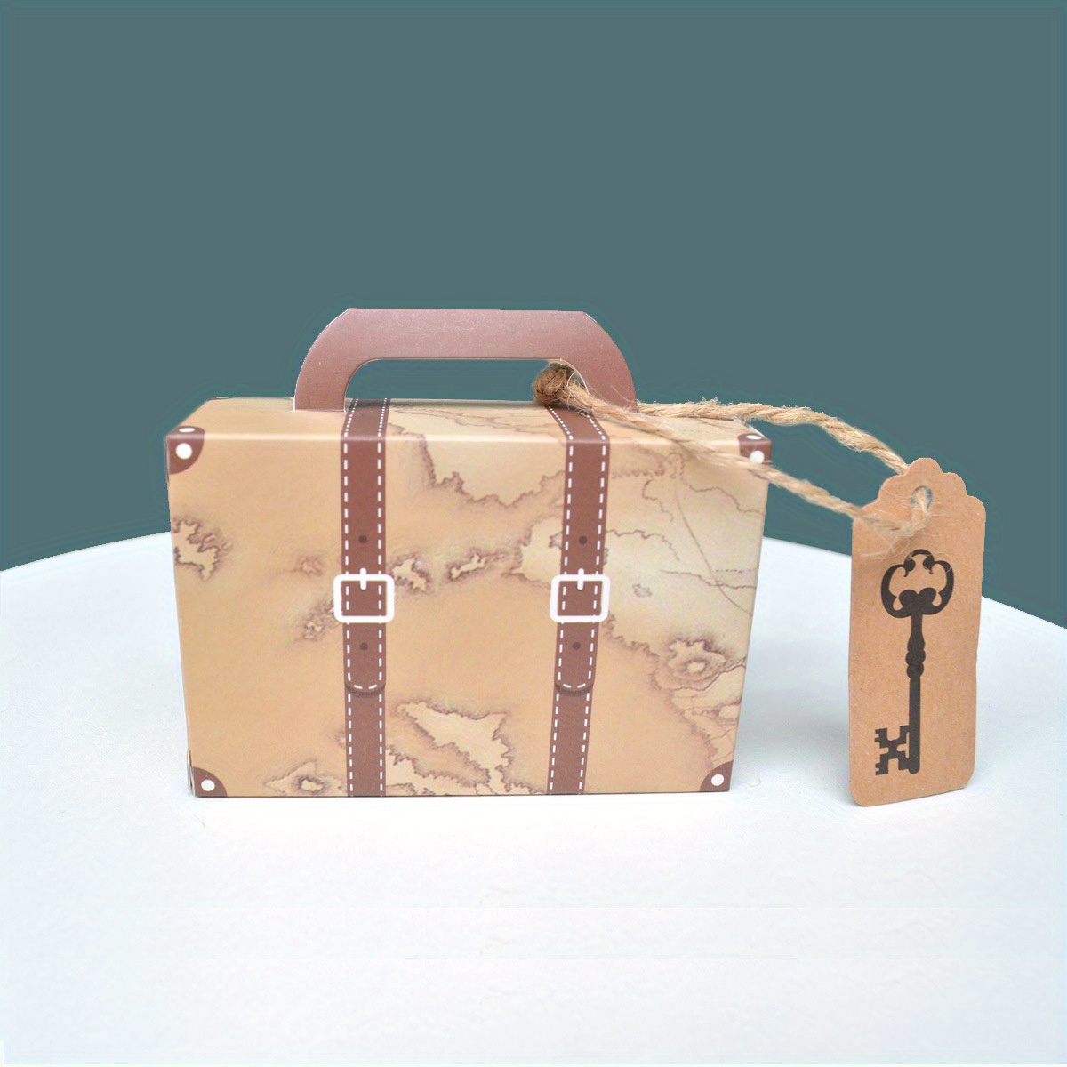 10pcs New Creative Suitcase Wedding Candy Box Gift Box Map Travel