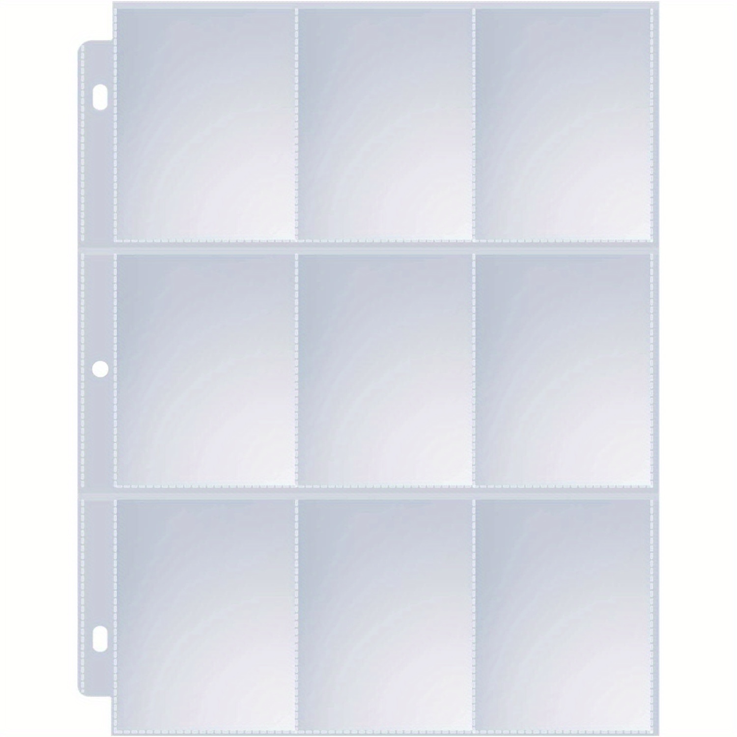 9 pocket Clear Page Protectors Double sided Trading Card - Temu