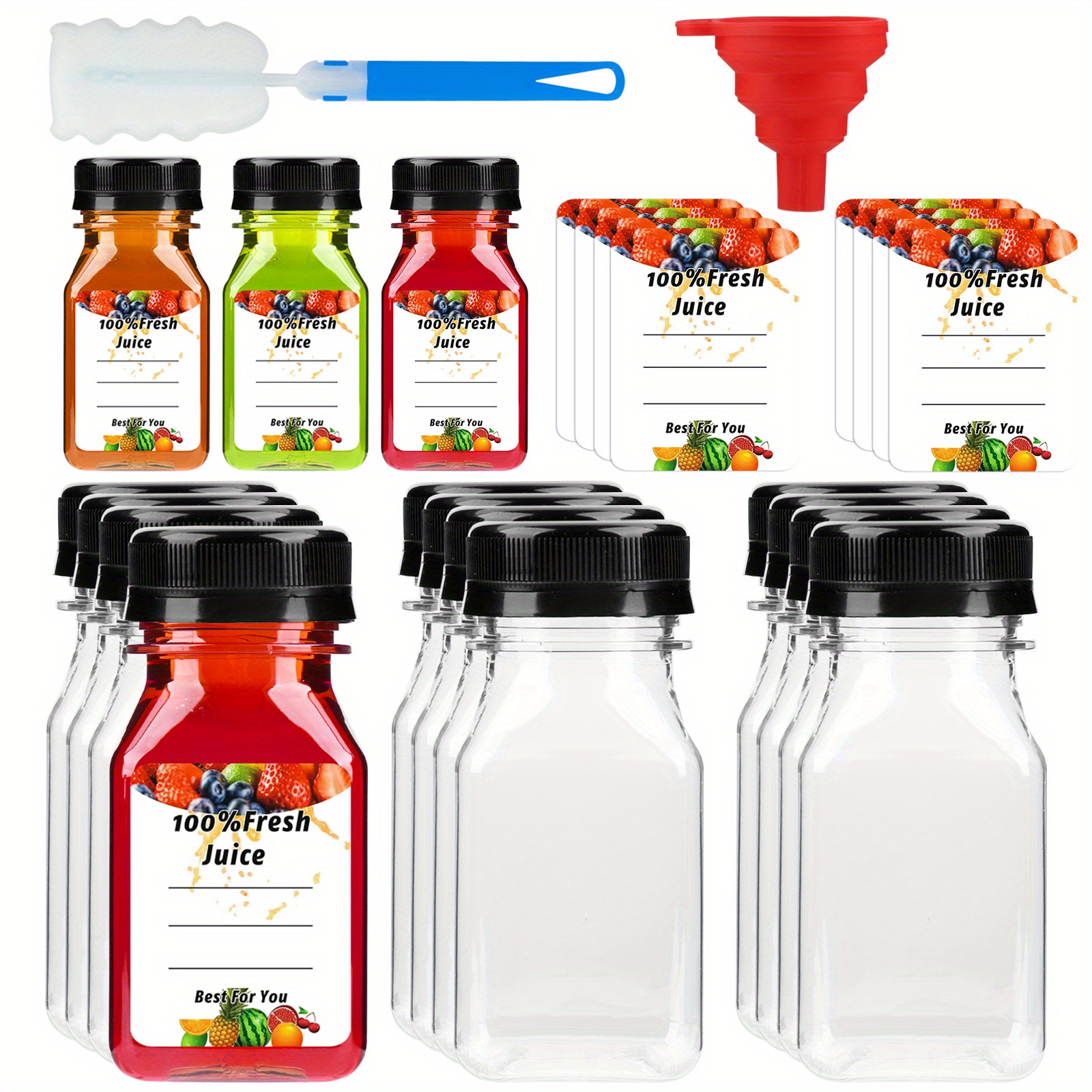 Plastic Juice Bottles Mini Fridge Bottles Reusable Plastic - Temu