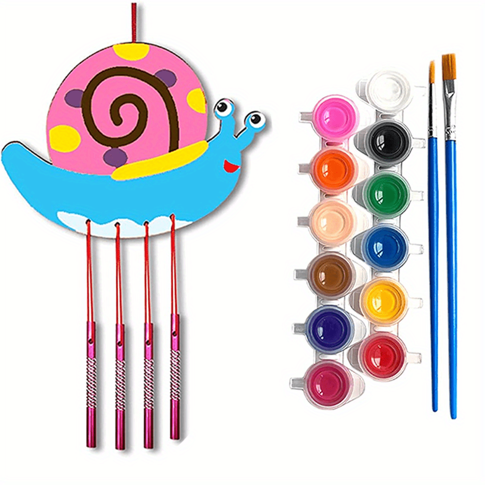 2-Pack Make A Wind Chime Kits - Arts & Crafts Construct & Paint Wind Chime  DIY Gift for Kids