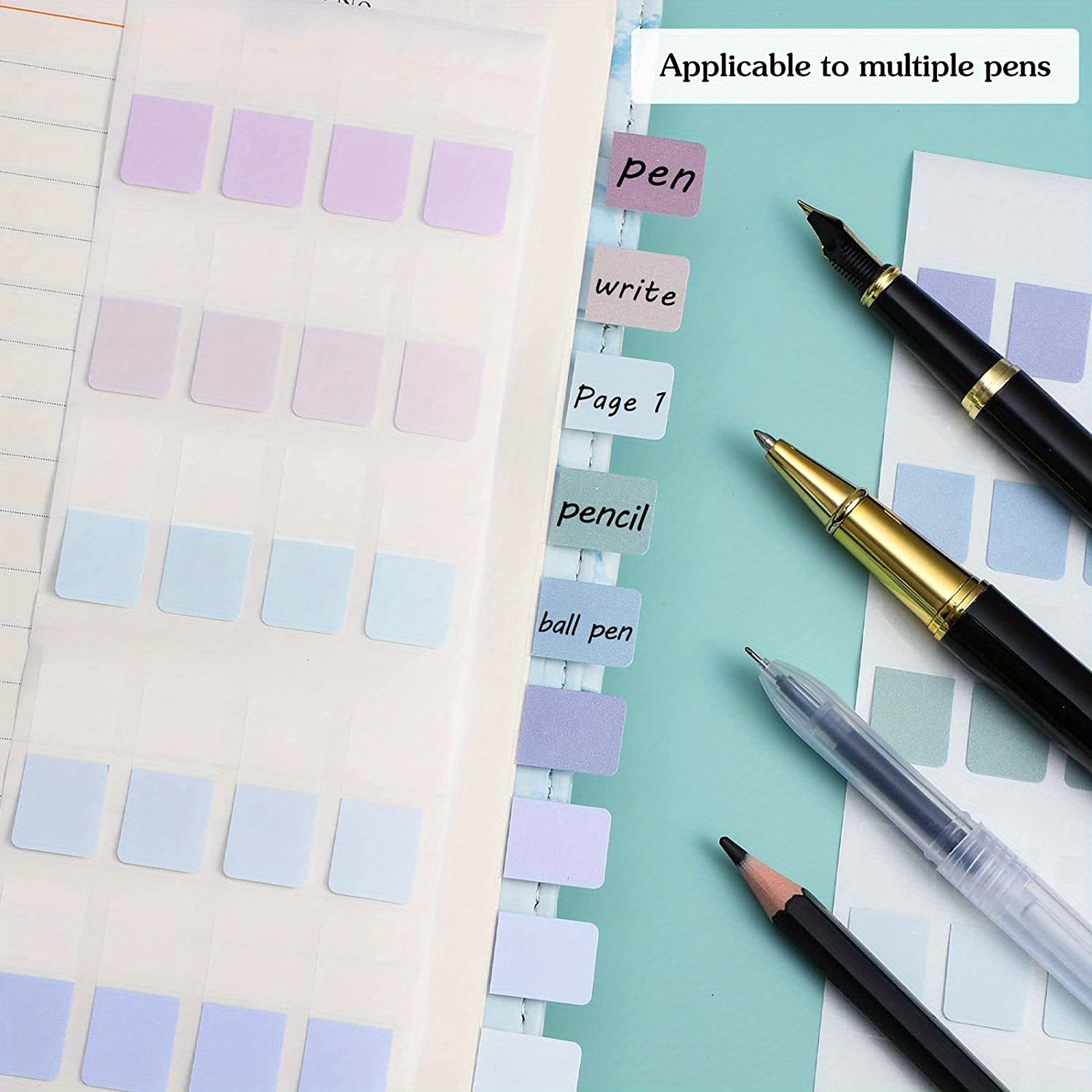 Brighten Notebooks Colorful Repositionable Index Tabs! Temu