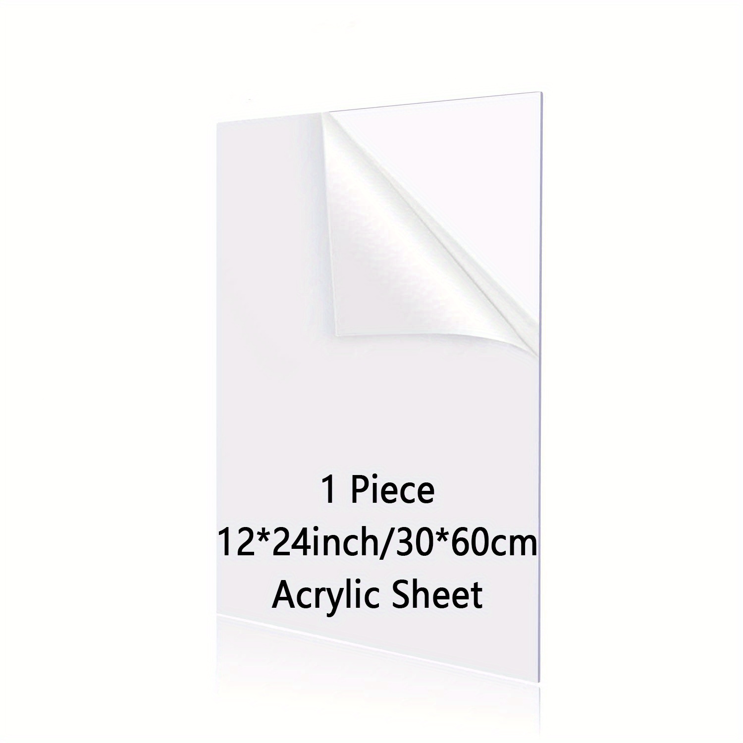 2 Pack Clear Acrylic Plexiglass Sheet 12x12 Acrylic Panel 1/4 Inch Thick  Transparent Plastic Perspex Plate Panel for Signs, DIY Display Projects