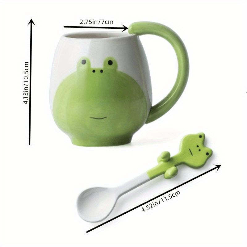 Decole Frog Mug and Spoon 12 oz