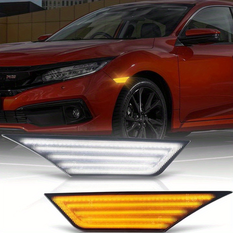 Sequential Amber LED Side Marker Light Front Bumper Turn Signal