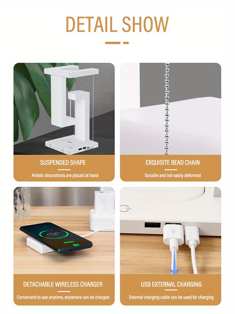 Mobile Phone Wireless Charging Power Desk Lamp