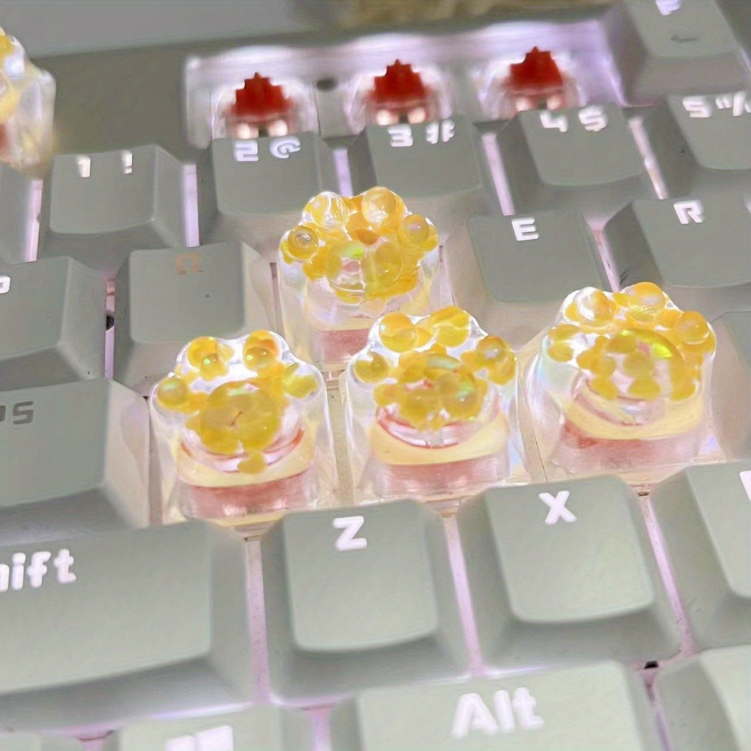 Hot Selling Dripping Glue Diy Glitter Transparent Cat Paw Temu