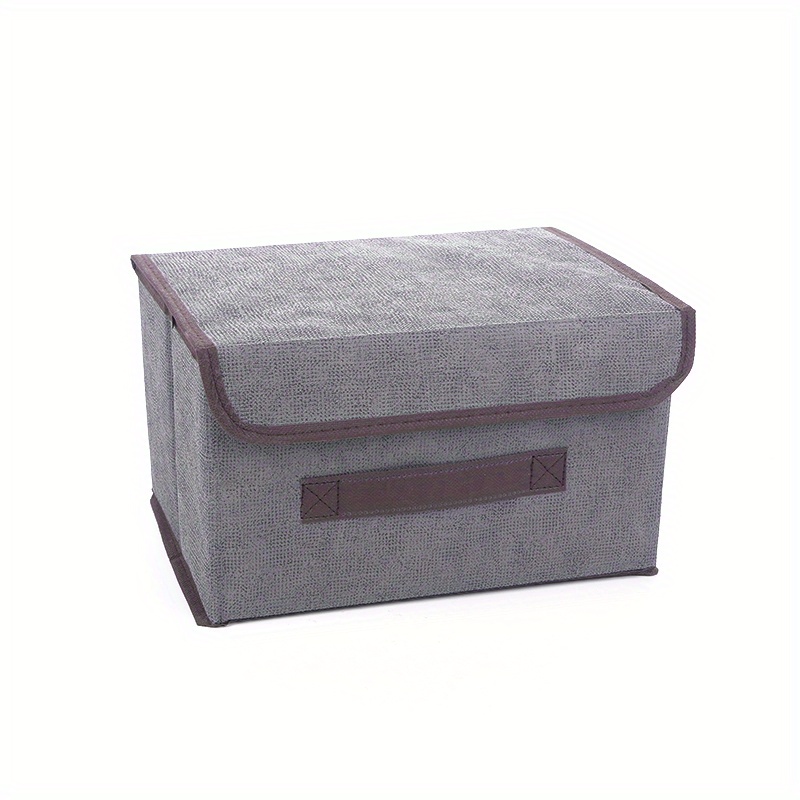 1Pc Grey Large Capacity Non-Woven Storage Box for Clothing And