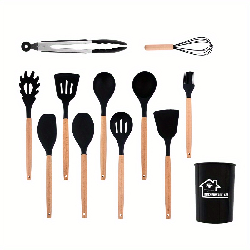 12pcs/set Juego Utensilios Silicona Juego Utensilios Cocina - Temu