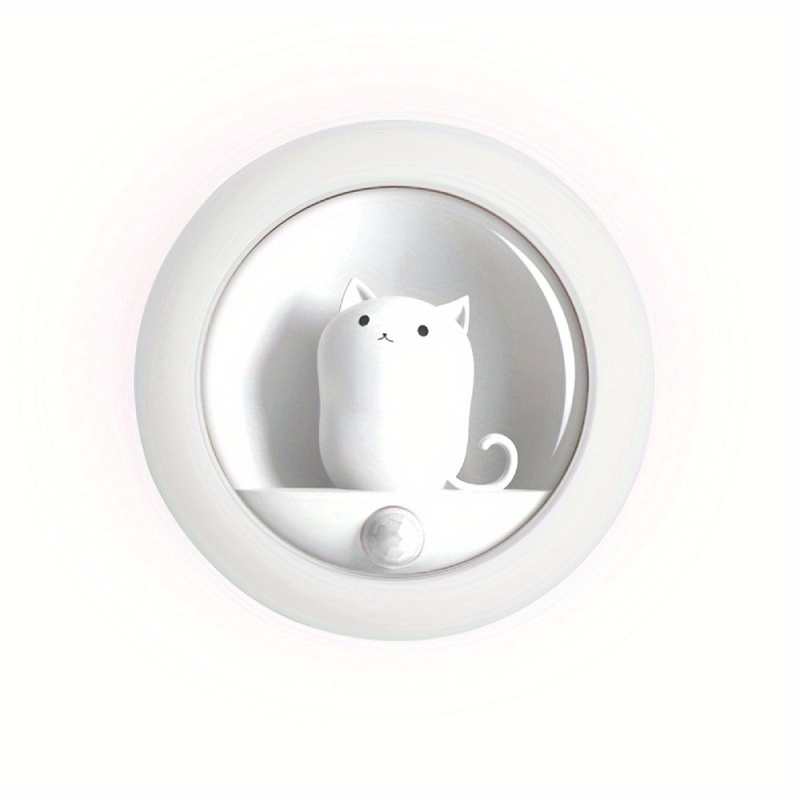 The Tiniest Tiger Motion Sensor Cat Night Light, White