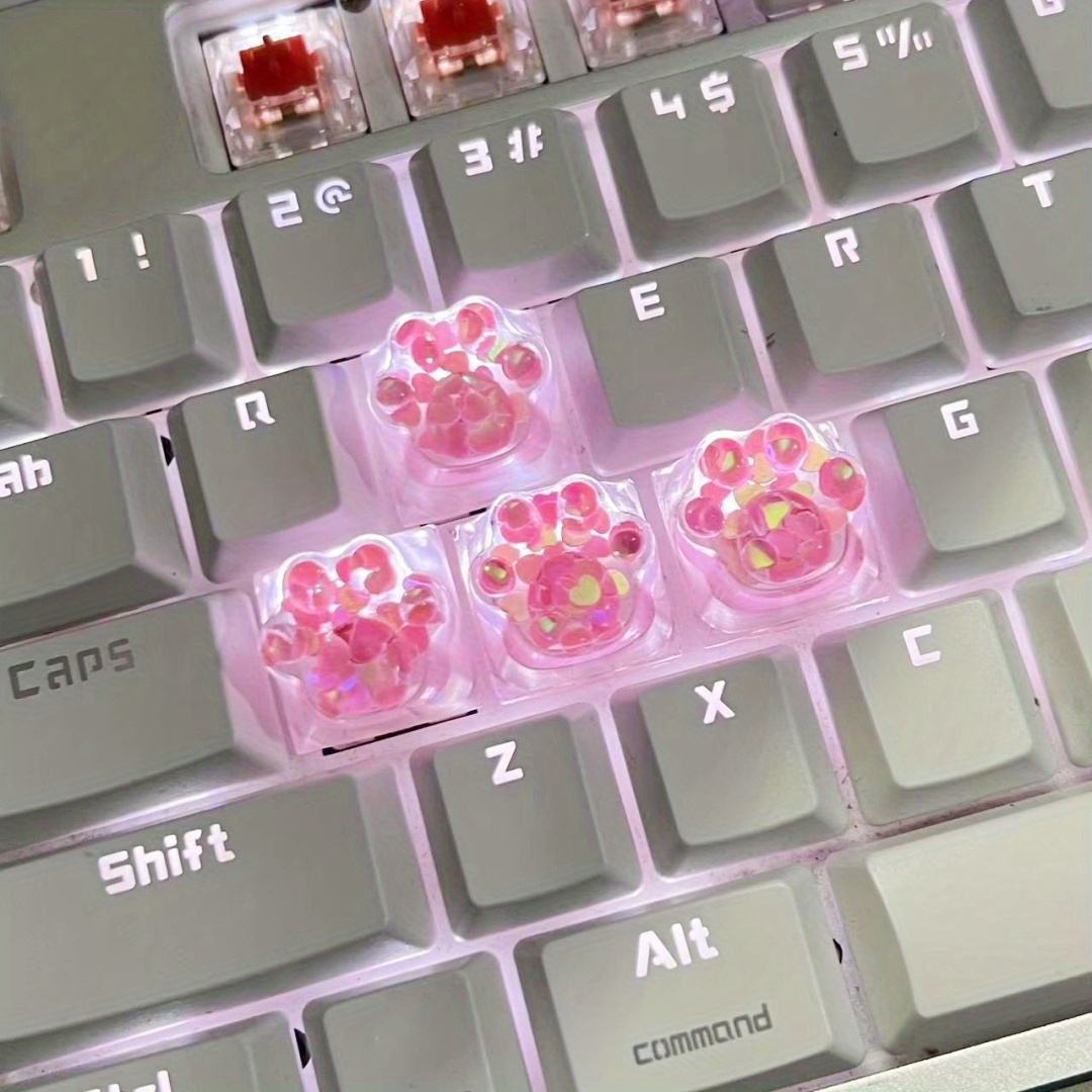 Hot Selling Dripping Glue Diy Glitter Transparent Cat Paw Temu