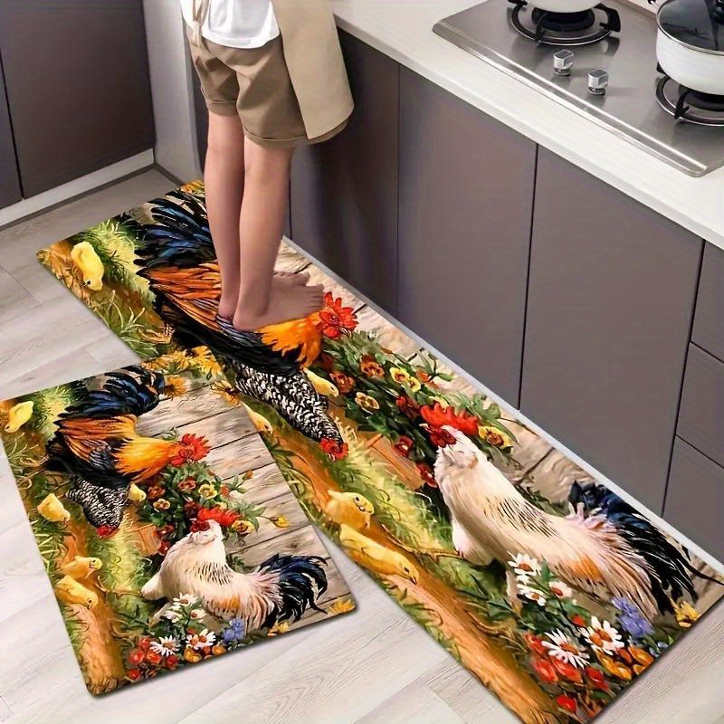 Long Kitchen Mat Waterproof and Oil-proof Kitchen Floor Mat Anti