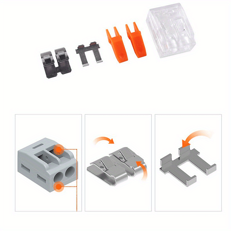 75pcs Box Lever Wire Nut Connector Assortment Kit Electrical 2 Port 3 Port 5 Port Electric Cable 6568