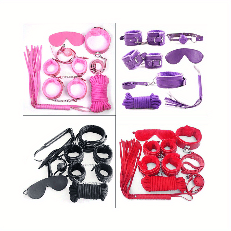 Erotic Sex Bondage Toys Set Round Ballgag Handcuffs - Temu